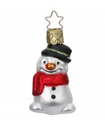NEW - Inge Glas Glass Ornament - Mini Snowman